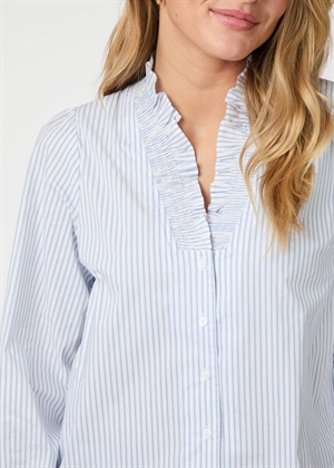 Brielle stripe skjorte White/Blue Neo Noir 
